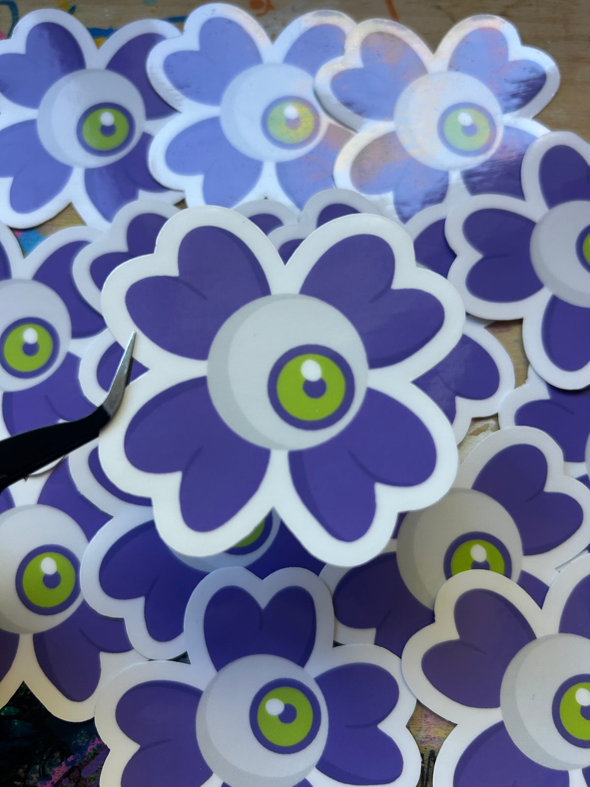 Eyeball Flower Sticker