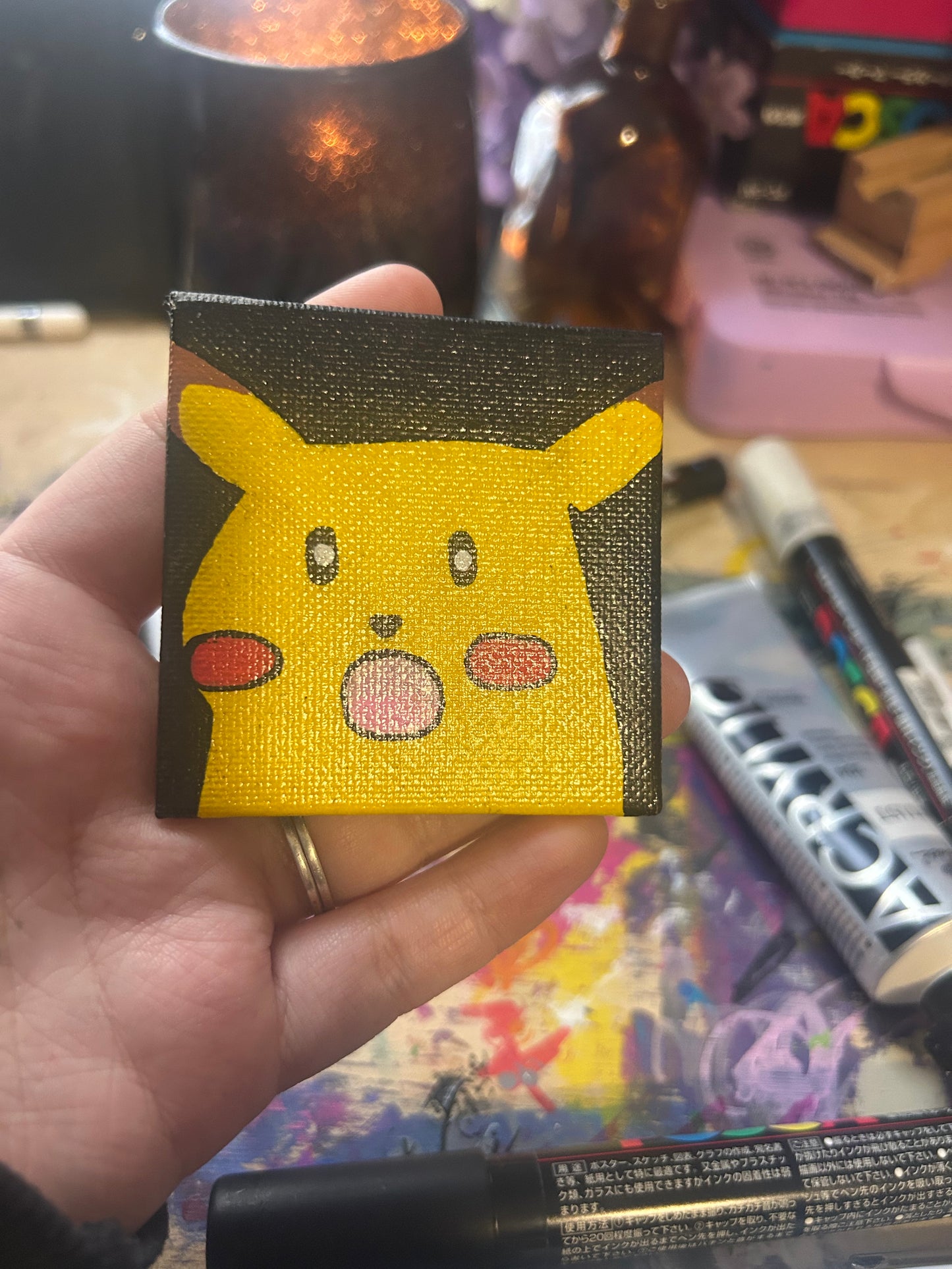 Pika Peeker - Mini Magnet Painting (3x3)