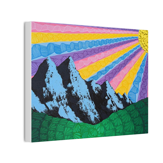 Colorful Sunrise Mountain Canvas Print