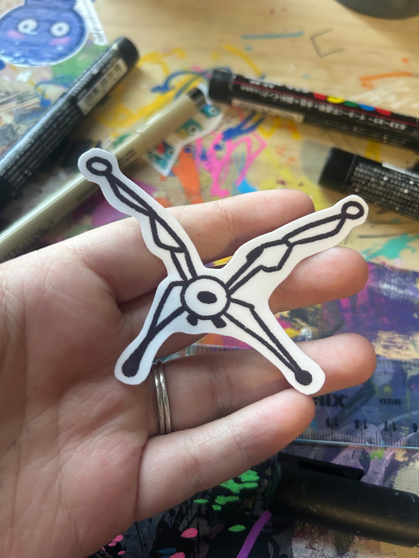 Leaper Spray Mark Sticker - 3 Inches Fan Art