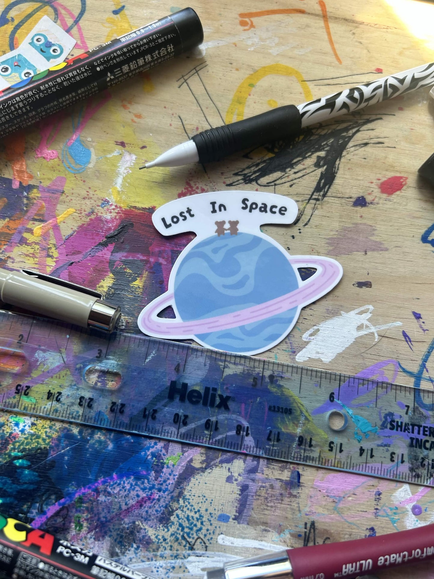 Lost In Space Bears Planet Sticker