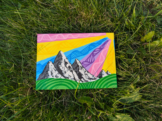 5x7 mountain painting