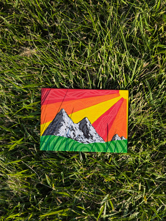5x7 mountain painting