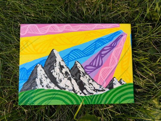 5x7 mountain painting