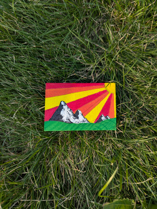 mini 3x2 mountain canvas