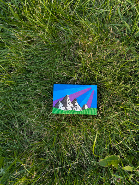 mini 3x2 mountain canvas