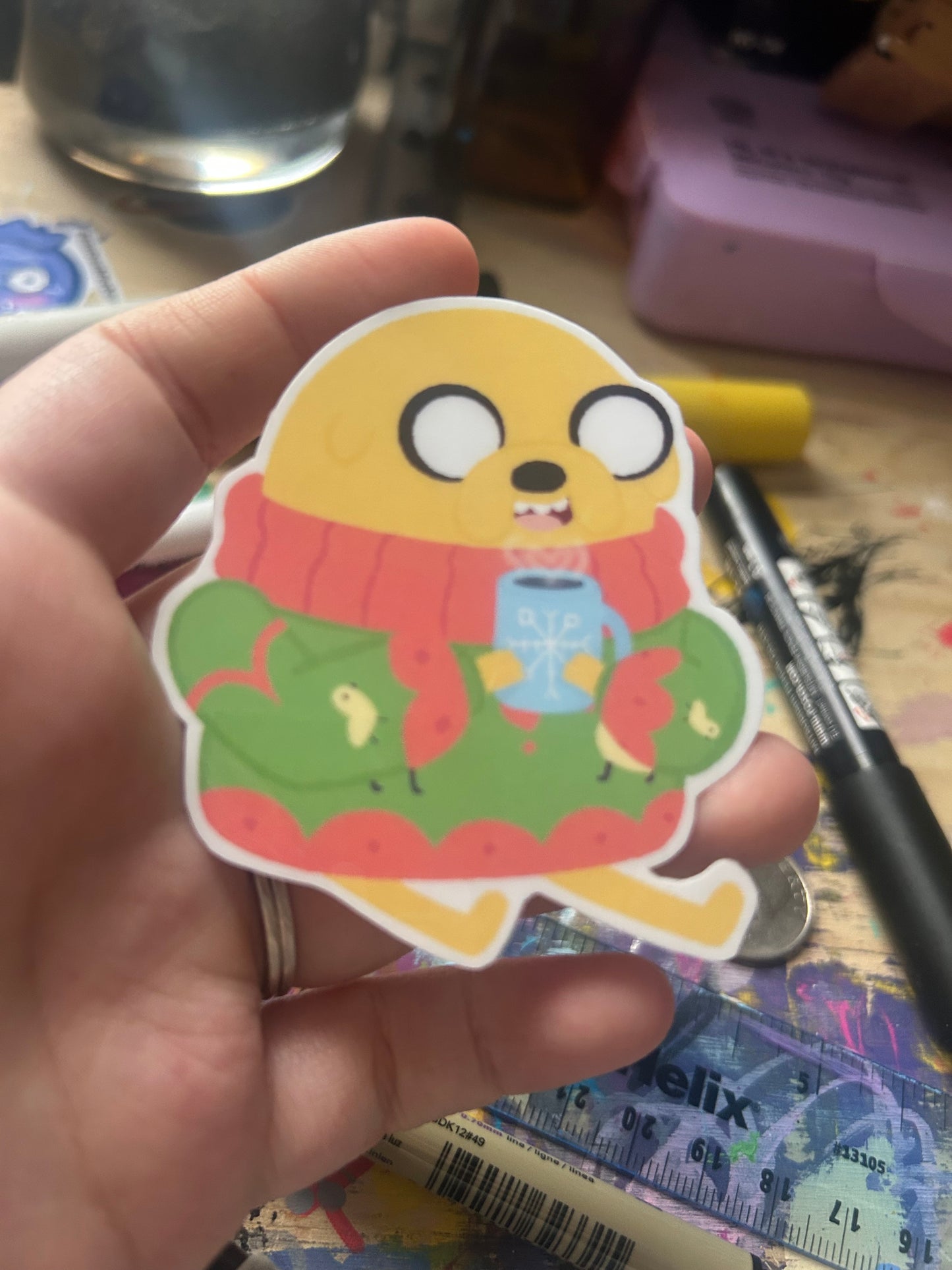 Jake in Cozy Sweater Sticker