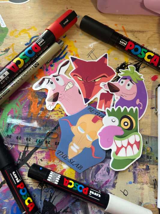 Courage the Cowardly Dog Sticker- 5 Pack