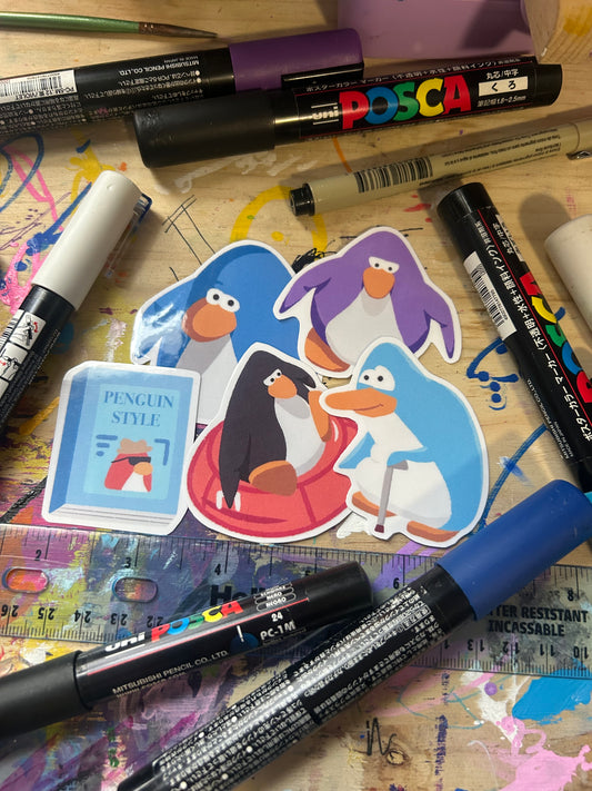 Club Penguin Stickers - 5 Pack