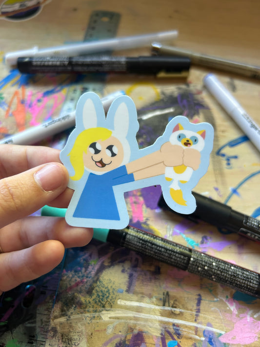 Fionna and Cake Sticker