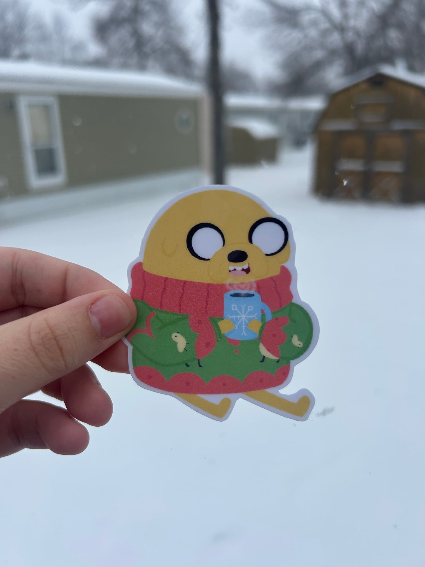 Jake in Cozy Sweater Sticker