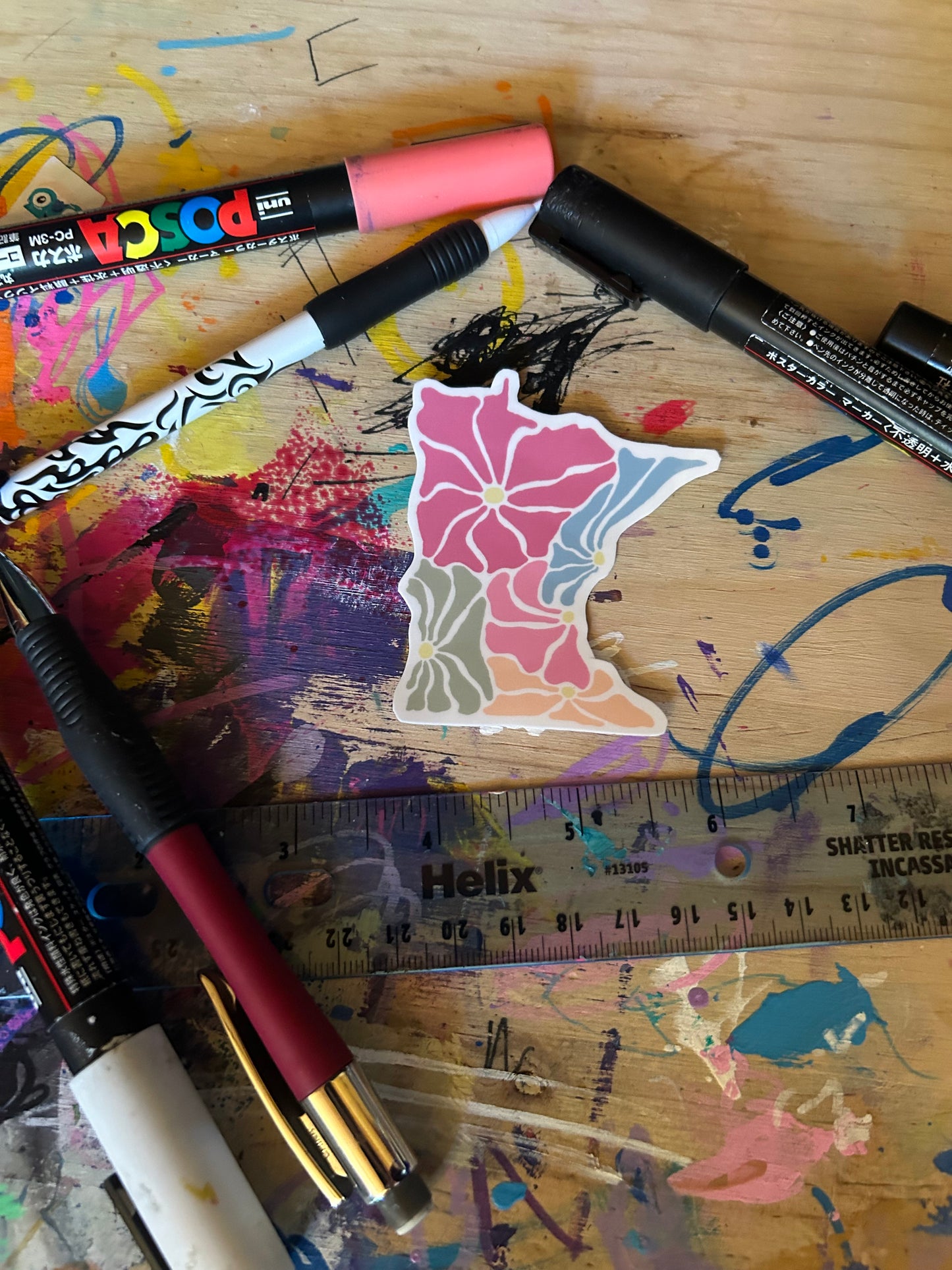 Minnesota Floral Sticker