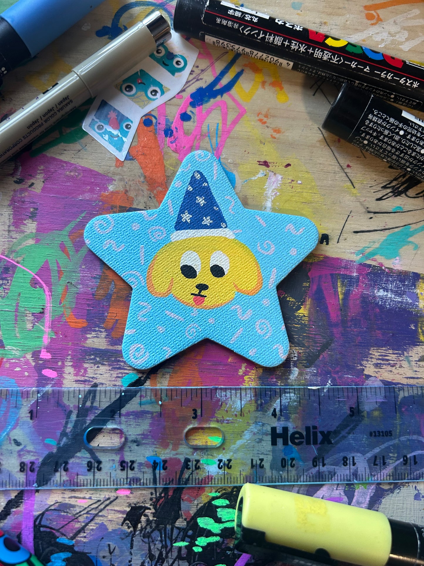 Wizard Bear and Wizard Dog Mini Canvas Magnet Set - 2.5 Inches