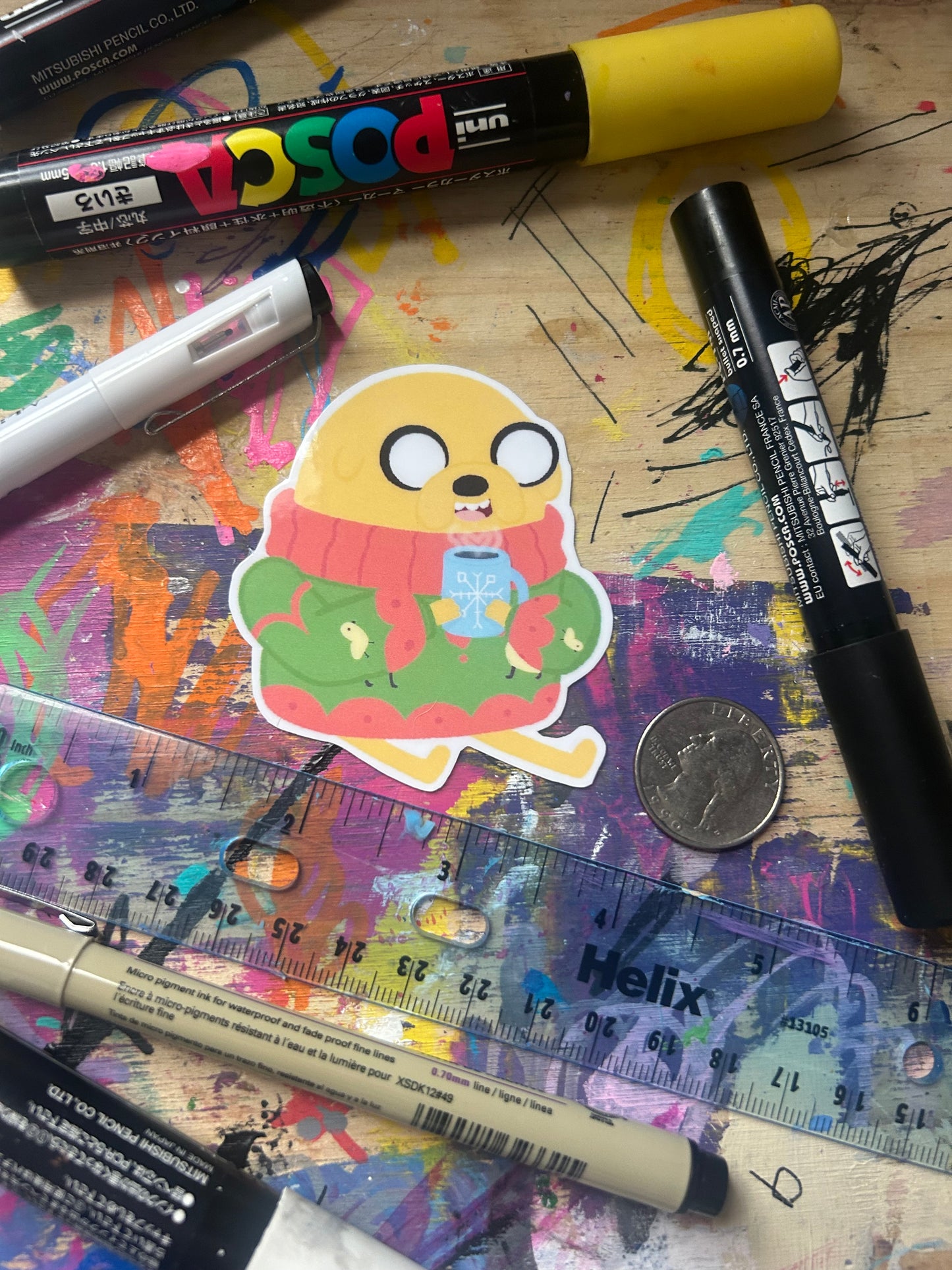 Jake in Cozy Sweater Sticker