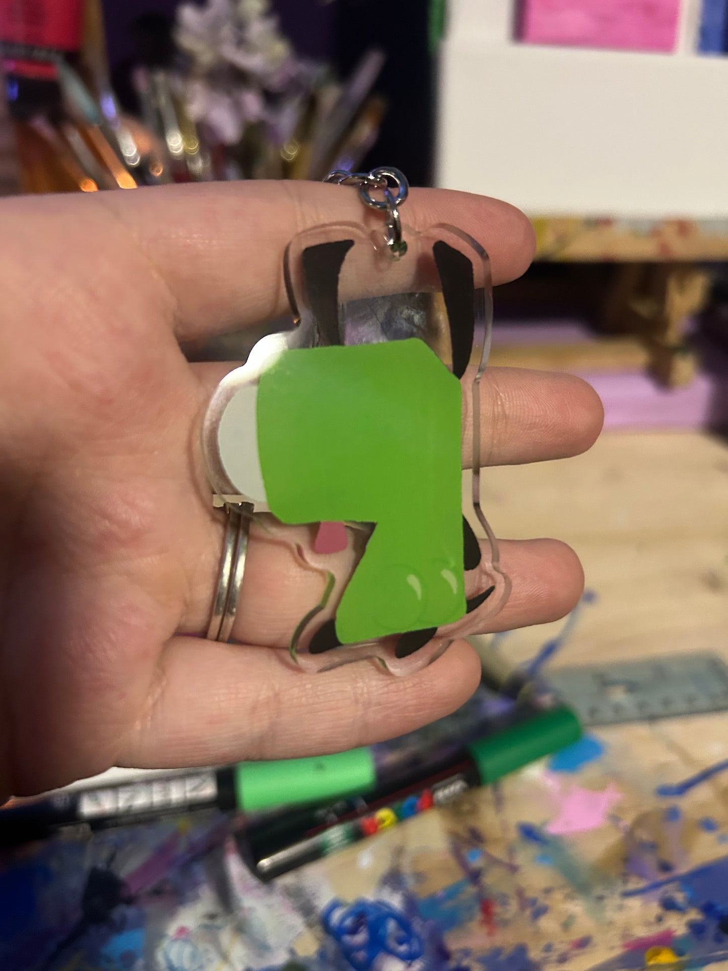 GIR Acrylic Keychain - 3” Silly Cartoon Fan Art