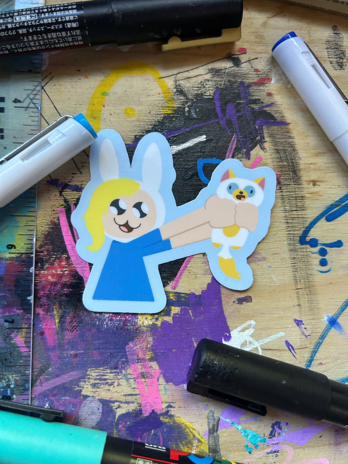 Fionna and Cake Sticker