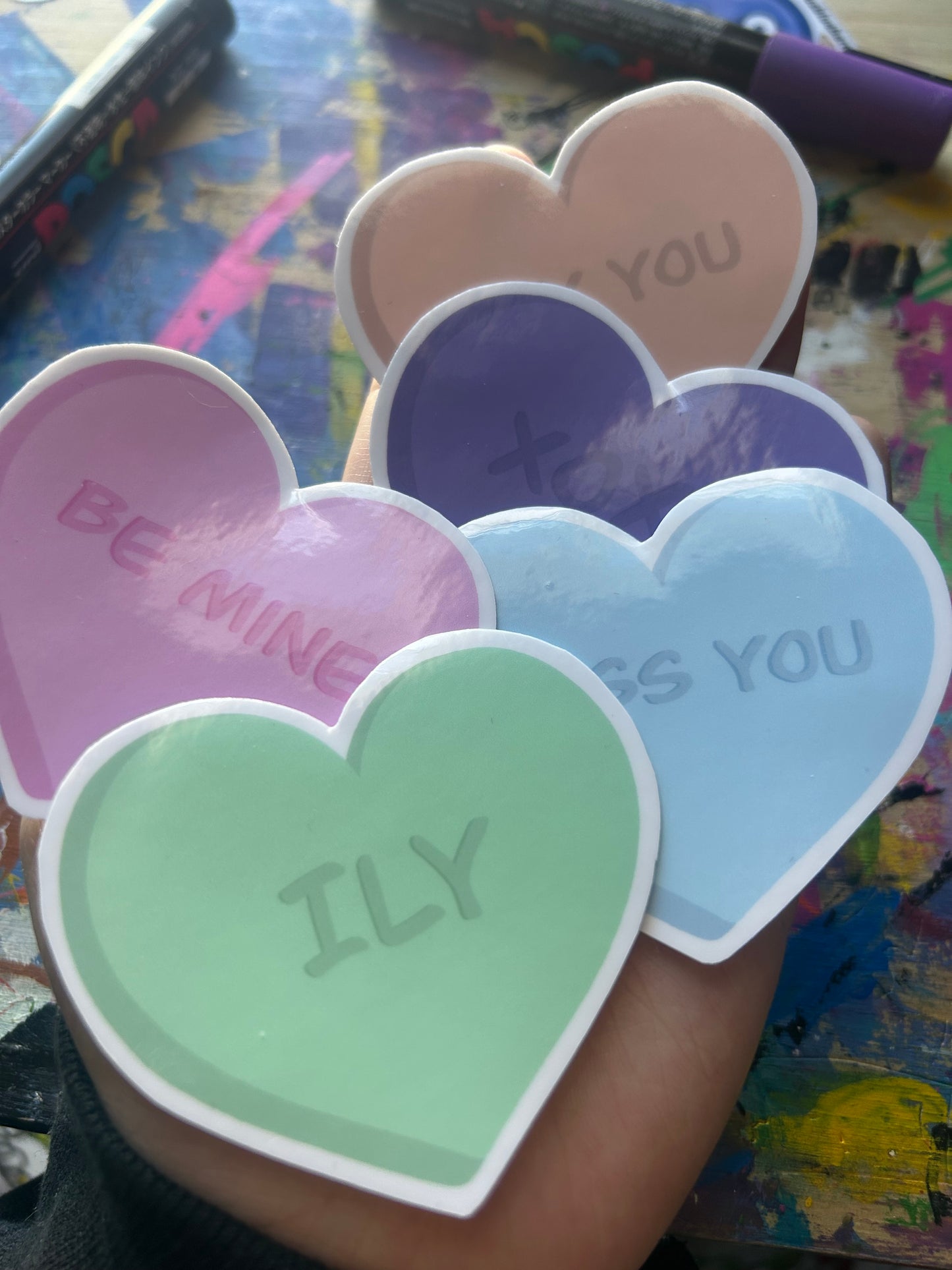 Valentine’s Day Candy Heart Stickers