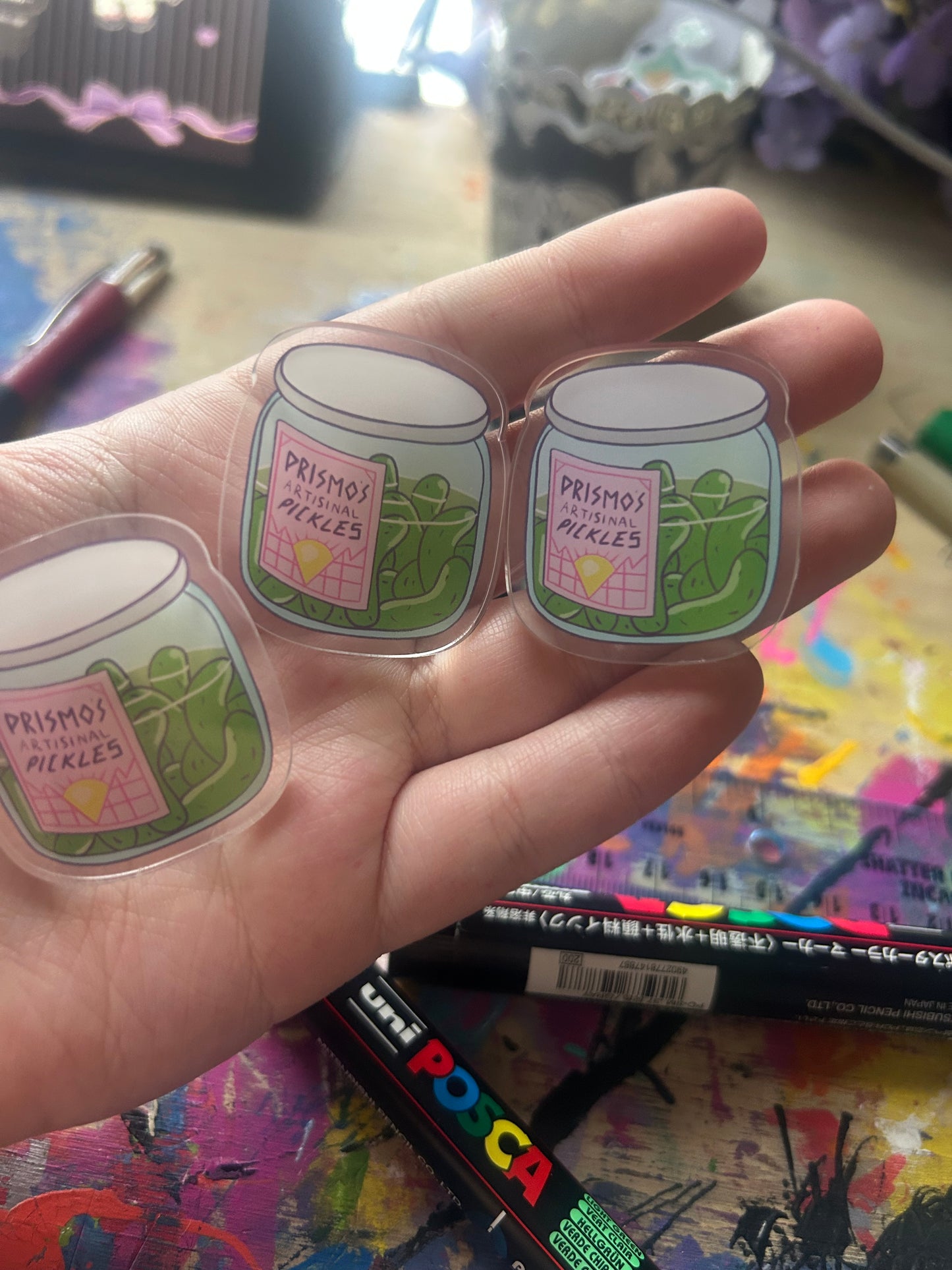 Prismo’s Pickles Acrylic Pin - 1.5 inch
