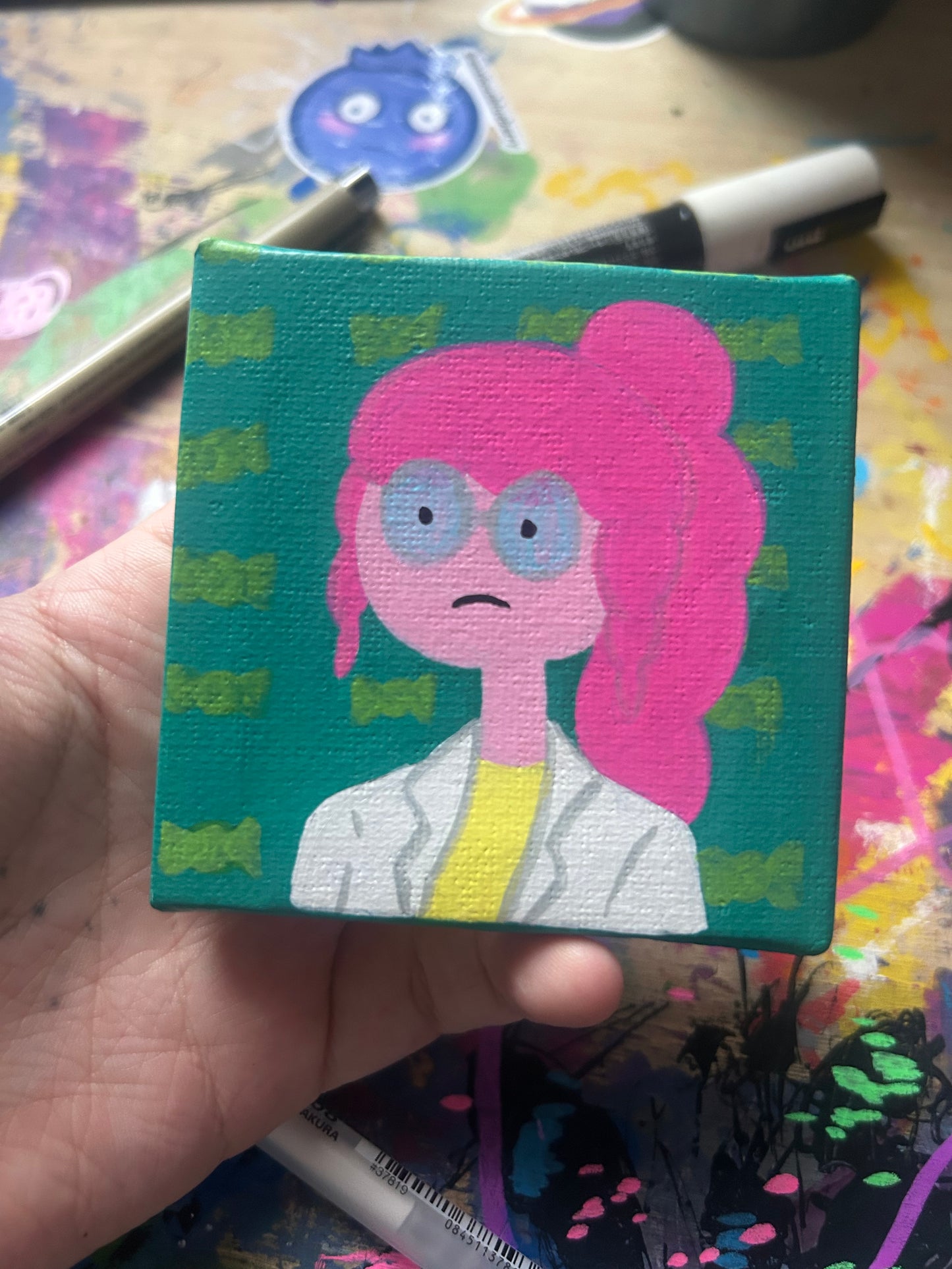 Princess Bubblegum Painting - 3x3 Fan Art