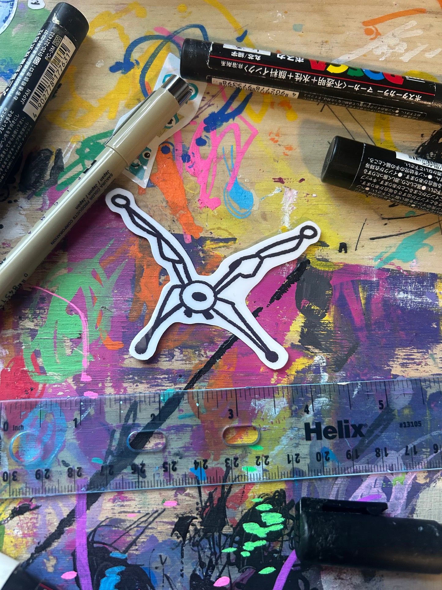 Leaper Spray Mark Sticker - 3 Inches Fan Art