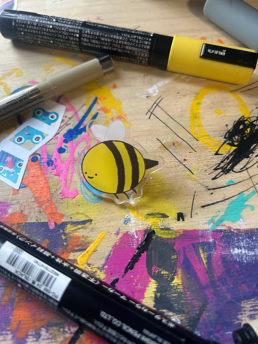 Adventure Time Bee Acrylic Pin - 1.5 inch