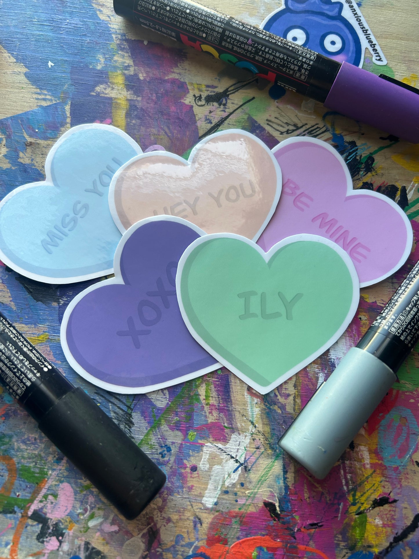 Valentine’s Day Candy Heart Stickers
