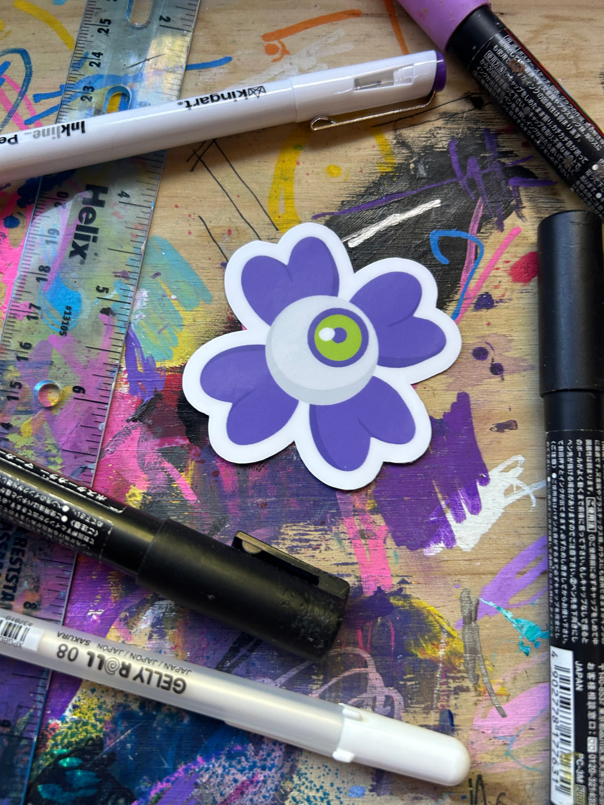 Eyeball Flower Sticker