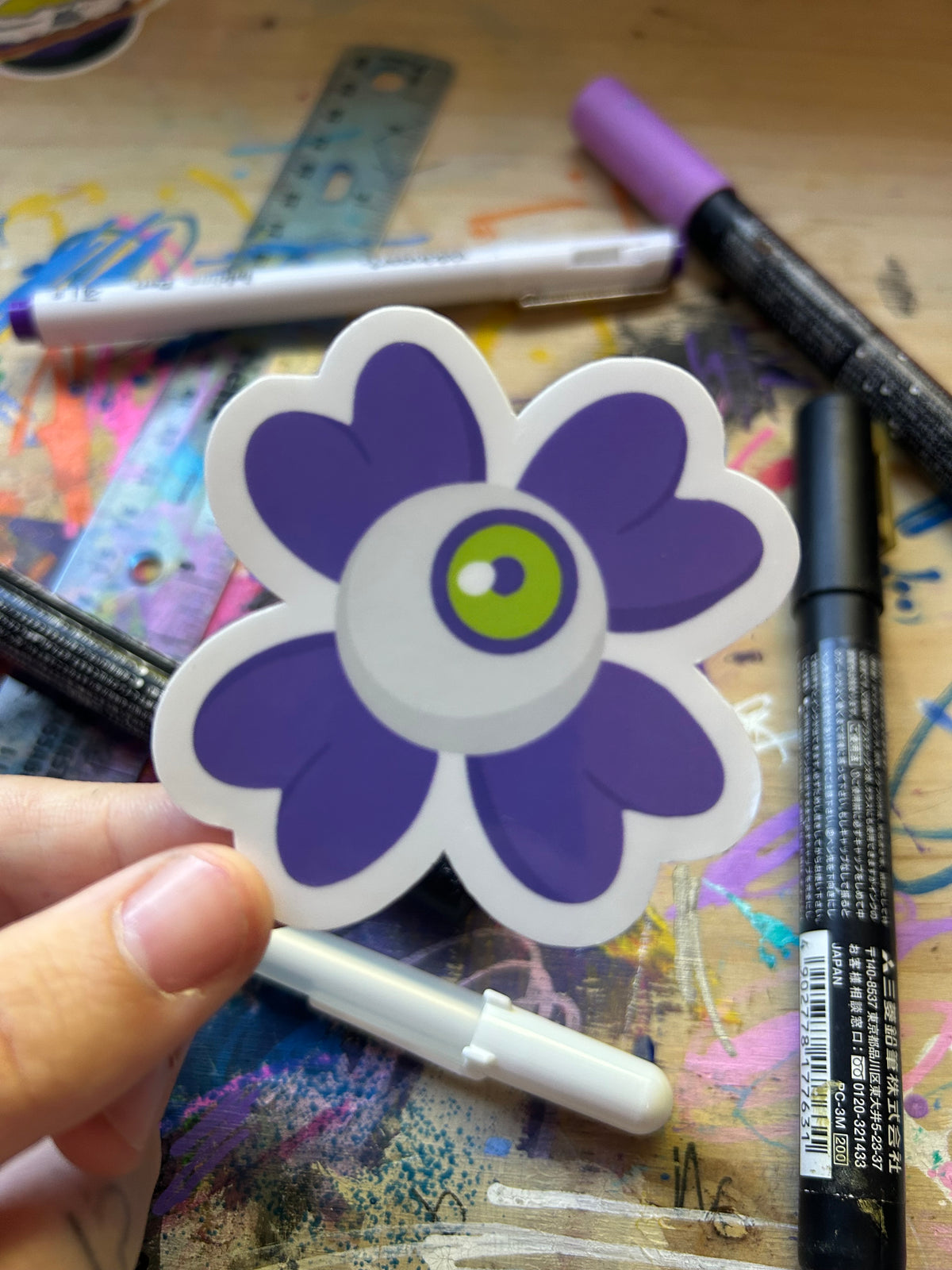 Eyeball Flower Sticker