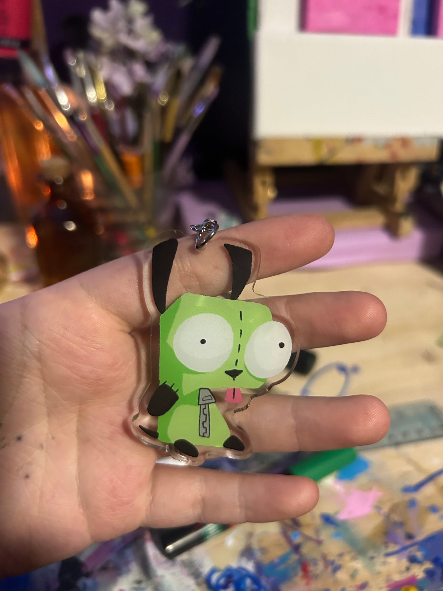 GIR Acrylic Keychain - 3” Silly Cartoon Fan Art