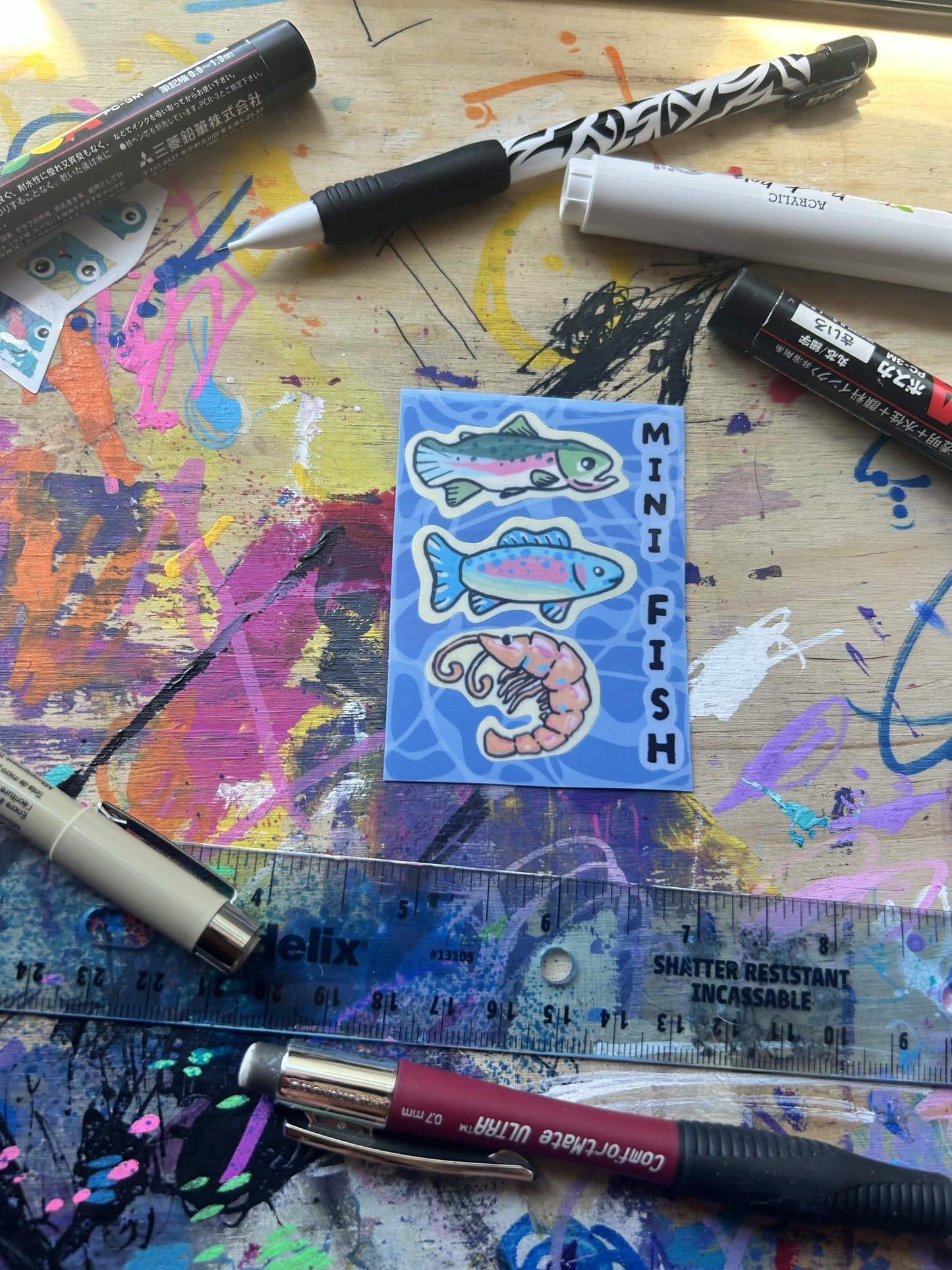 Mini Fish Sticker Sheet
