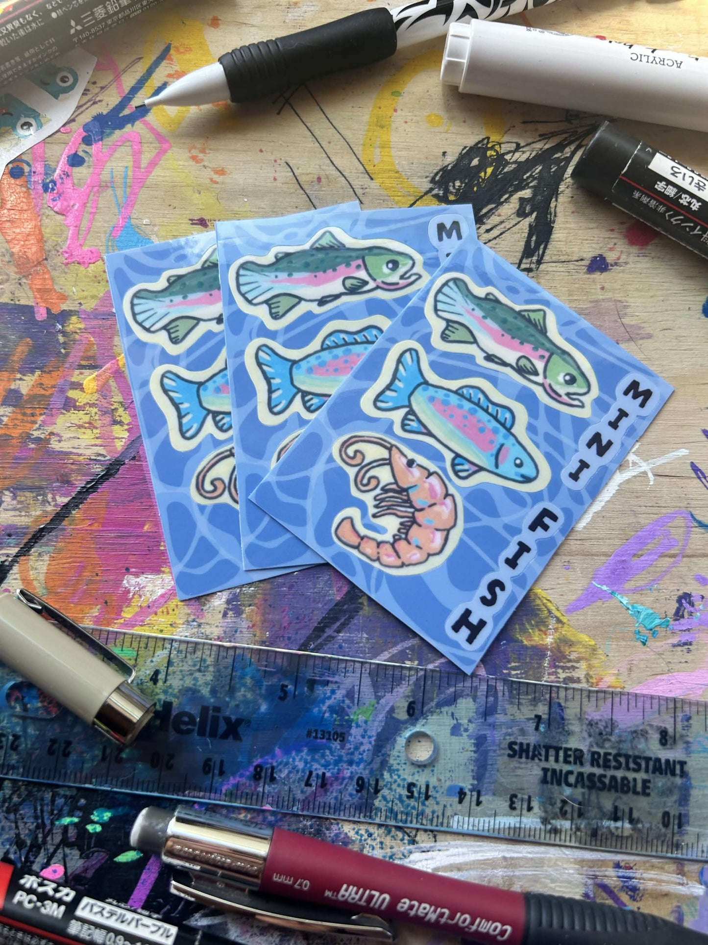 Mini Fish Sticker Sheet