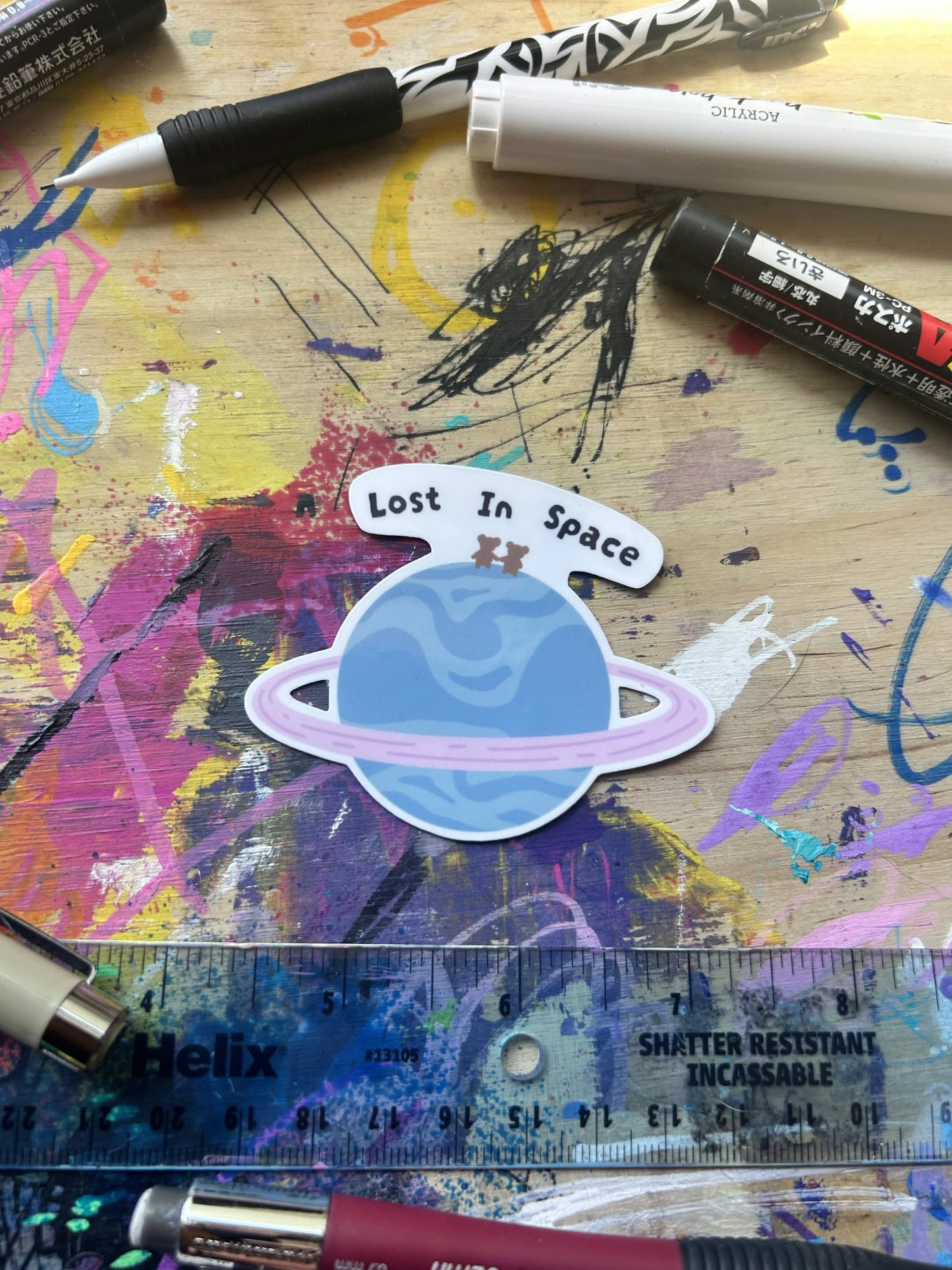 Lost In Space Bears Planet Sticker