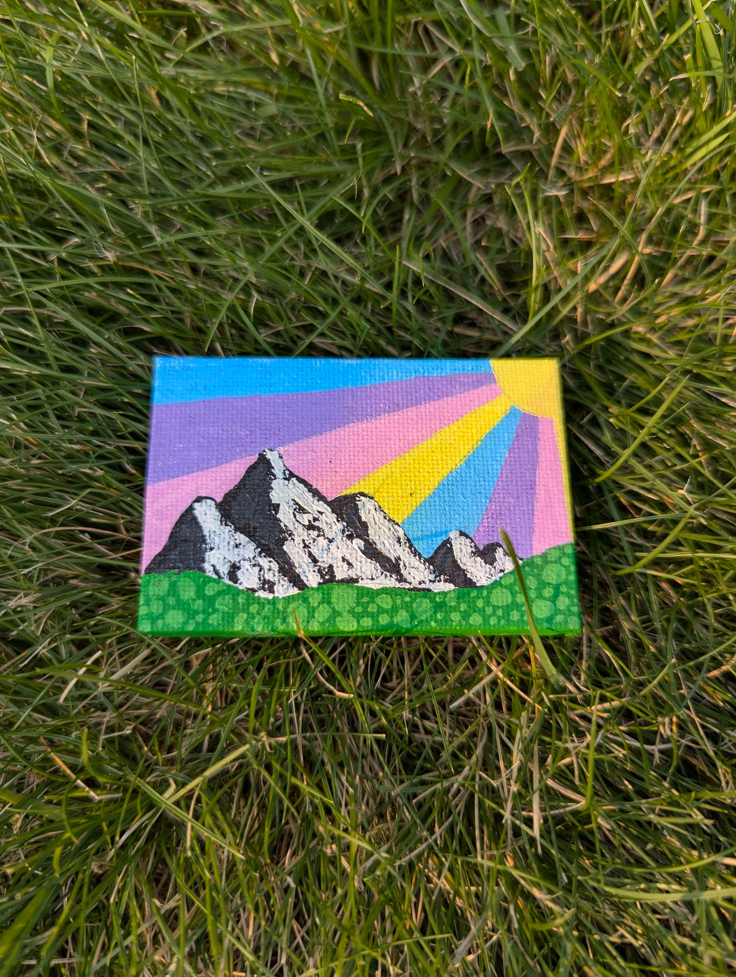 mini 3x2 mountain canvas