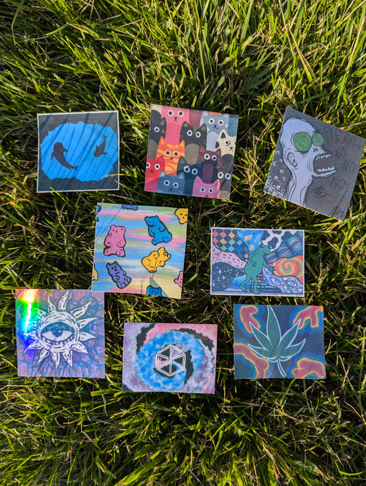 3″ Hand-Painted Original Vinyl Sticker