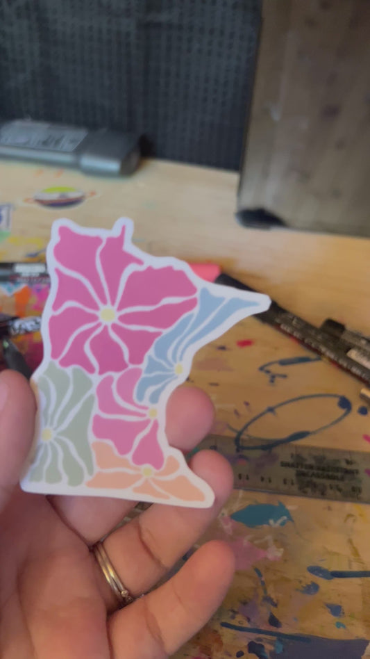 Minnesota Floral Sticker