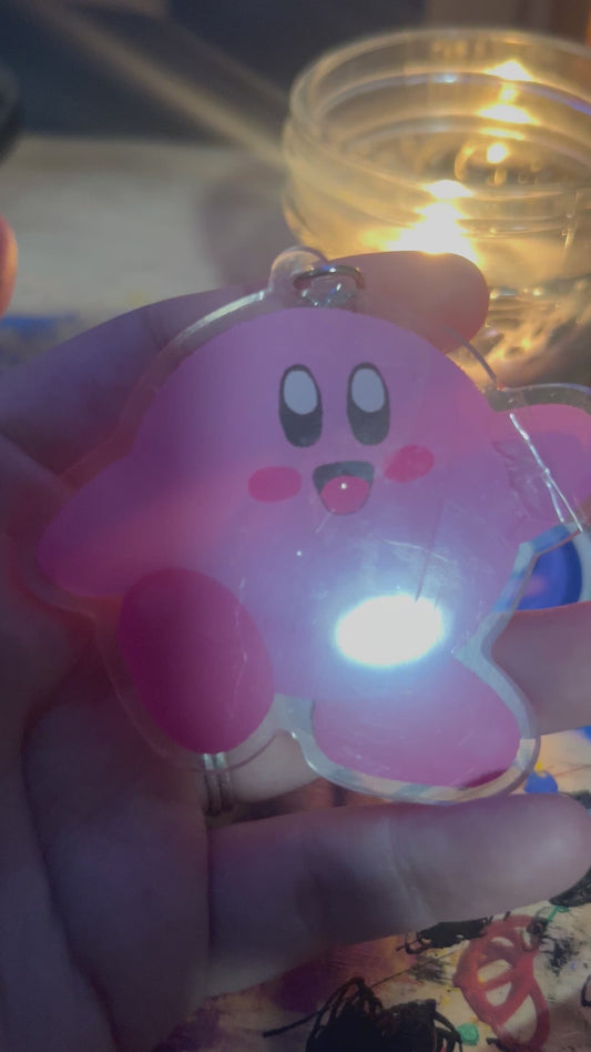Kirby Acrylic Keychain - 3” Cartoon Booty Fan Art